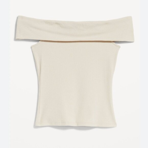Off-Shoulder Ribbed Top - Picture 5 of 7